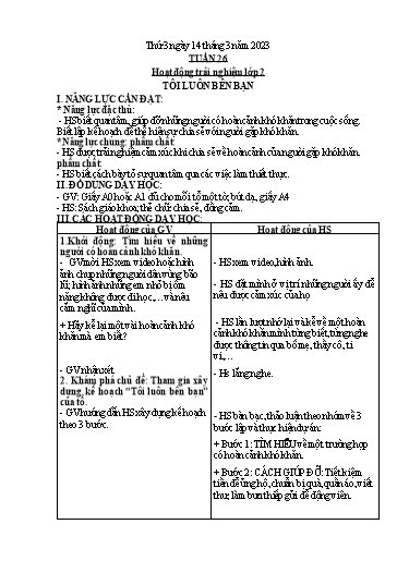 Giáo án Hoạt động trải nghiệm + Đạo đức Lớp 1+2 - Tuần 26 - Năm học 2022-2023 - Nguyễn Thị Minh Tâm