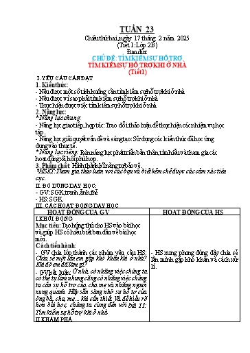 Kế hoạch bài dạy Đạo đức Lớp 1+2 + Giáo dục thể chất Lớp 1 - Tuần 23 - Năm học 2024-2025 - Đặng Thị Vân Anh