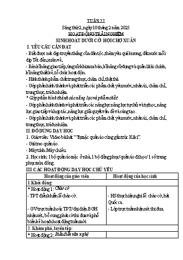 Kế hoạch bài dạy Lớp 1 - Tuần 22 - Năm học 2024-2025 - Trần Thị Hoài Nam