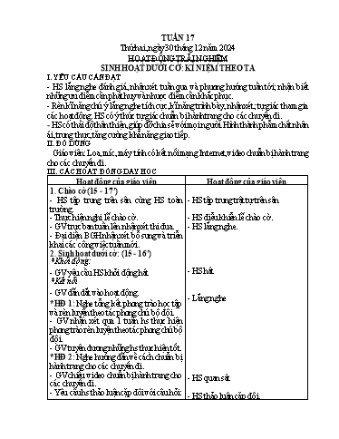 Kế hoạch bài dạy Lớp 3 - Tuần 17 - Năm học 2024-2025 - Trần Thị Hồng Thanh