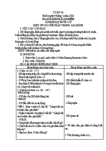 Kế hoạch bài dạy Lớp 3 - Tuần 18 - Năm học 2024-2025 - Ngô Thị Thu