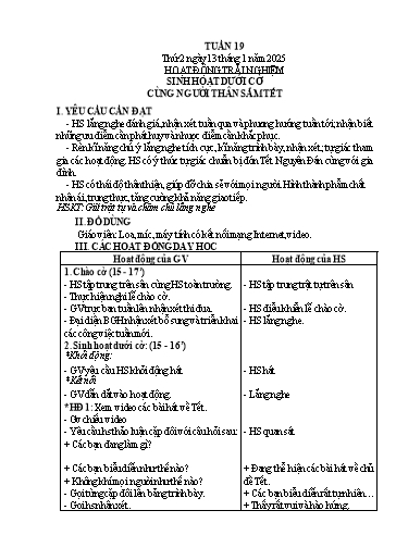 Kế hoạch bài dạy Lớp 3 - Tuần 19 - Năm học 2024-2025 - Nguyễn Thị Song
