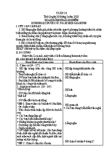 Kế hoạch bài dạy Lớp 3 - Tuần 20 - Năm học 2024-2025 - Ngô Thị Thu