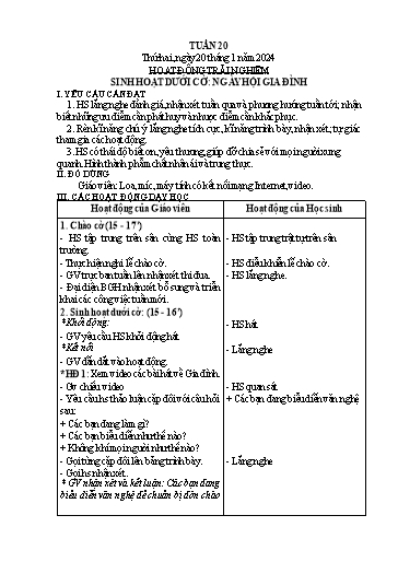 Kế hoạch bài dạy Lớp 3 - Tuần 20 - Năm học 2024-2025 - Nguyễn Thị Diệu Huyền