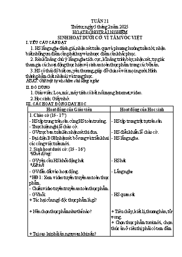 Kế hoạch bài dạy Lớp 3 - Tuần 21 - Năm học 2024-2025 - Ngô Thị Thu
