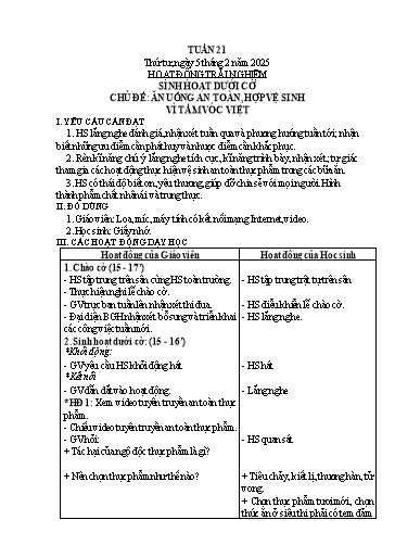 Kế hoạch bài dạy Lớp 3 - Tuần 21 - Năm học 2024-2025 - Nguyễn Thị Diệu Huyền