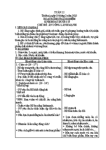 Kế hoạch bài dạy Lớp 3 - Tuần 22 - Năm học 2024-2025 - Nguyễn Thị Việt Hà