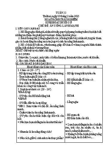 Kế hoạch bài dạy Lớp 3 - Tuần 22 - Năm học 2024-2025 - Nguyễn Thị Song