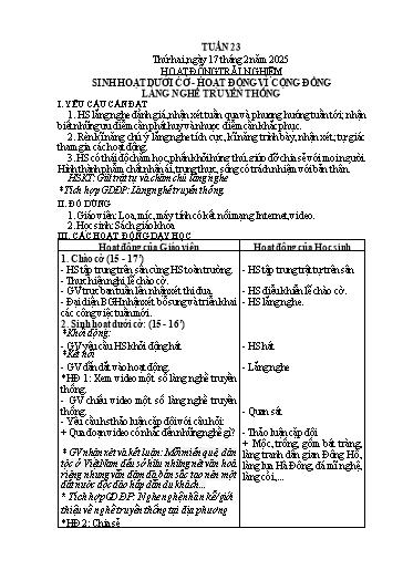 Kế hoạch bài dạy Lớp 3 - Tuần 23 - Năm học 2024-2025 - Ngô Thị Thu