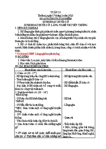 Kế hoạch bài dạy Lớp 3 - Tuần 23 - Năm học 2024-2025 - Nguyễn Thị Việt Hà