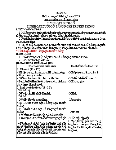 Kế hoạch bài dạy Lớp 3 - Tuần 23 - Năm học 2024-2025 - Phan Thị Hồng