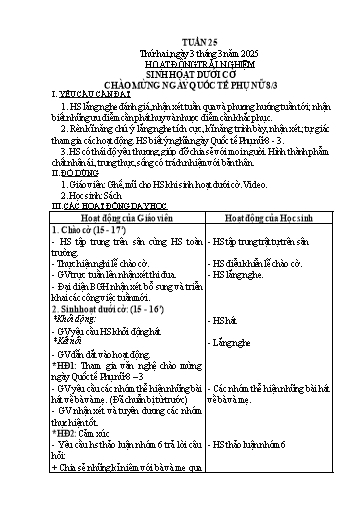 Kế hoạch bài dạy Lớp 3 - Tuần 25 - Năm học 2024-2025 - Nguyễn Thị Việt Hà