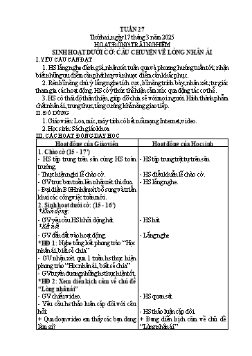 Kế hoạch bài dạy Lớp 3 - Tuần 27 - Năm học 2024-2025 - Đinh Thị Thu Tình