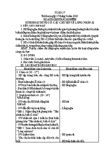 Kế hoạch bài dạy Lớp 3 - Tuần 27 - Năm học 2024-2025 - Nguyễn Thị Diệu Huyền