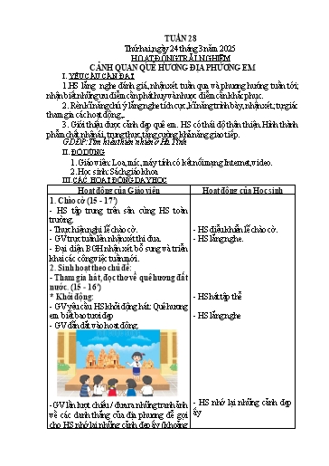 Kế hoạch bài dạy Lớp 3 - Tuần 28 - Năm học 2024-2025 - Nguyễn Thị Việt Hà