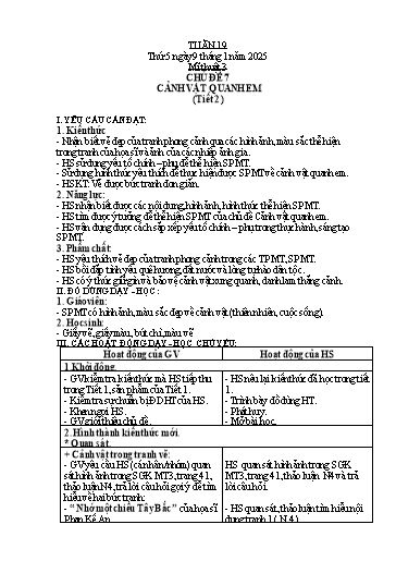 Kế hoạch bài dạy Mĩ thuật 3 - Tuần 19 - Năm học 2024-2025 - Phan Thị Huyên
