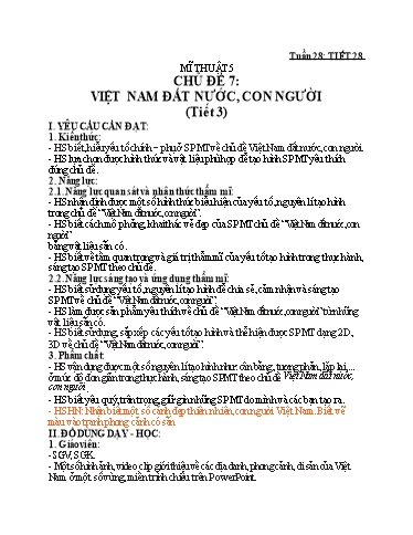 Kế hoạch bài dạy Mĩ thuật Lớp 2+5 + Giáo dục thể chất Lớp 4 - Tuần 28 - Hoàng Trí Chiến