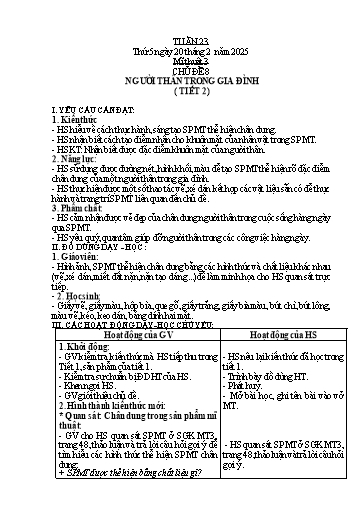 Kế hoạch bài dạy Mĩ thuật Lớp 3 - Tuần 23 - Năm học 2024-2025 - Phan Thị Huyên