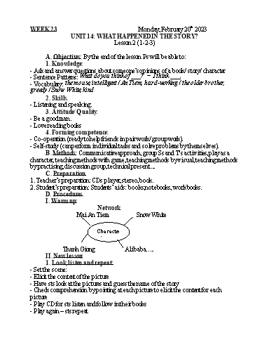 Kế hoạch bài dạy Tiếng Anh 5 - Tuần 23 - Năm học 2022-2023 - Nguyễn Thị Mỹ Hiền