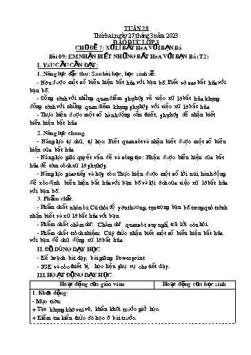 Kế hoạch bài dạy Tiểu học - Tuần 28 - Năm học 2022-2023 - Nguyễn Thị Hồng Thắm